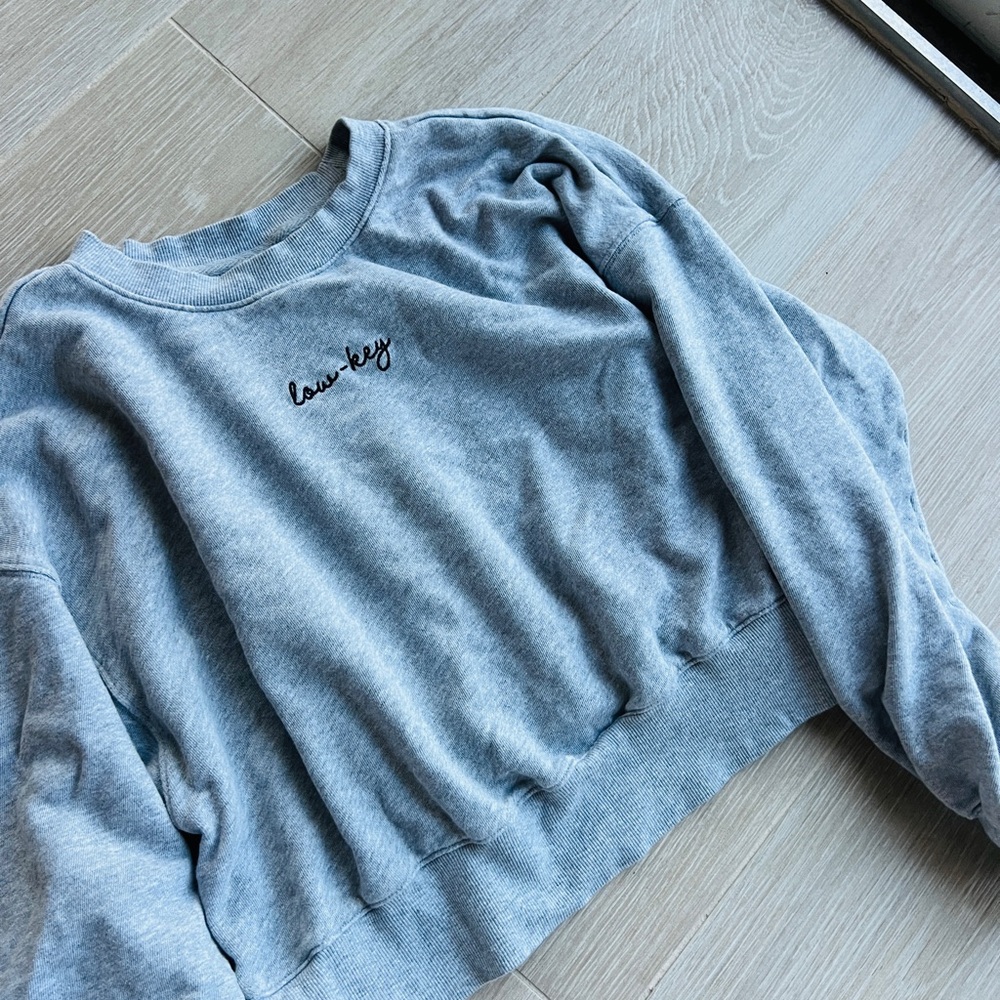 Old Navy Heather Gray Crew Neck Sweater